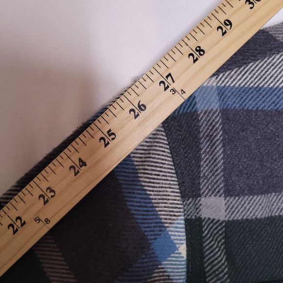 Orvis Flannel Shirt Mens Medium Plaid Green, Blue, White Heavyweight - Picture 9 of 13